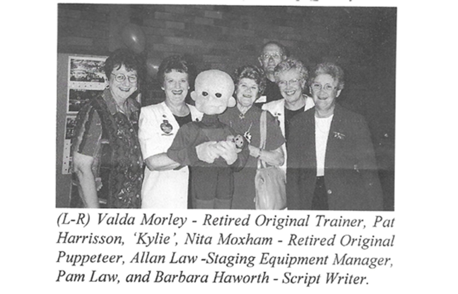 A newspaper clipping about the start of the Camp Quality puppets