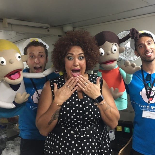 Casey Donovan with Camp Quality puppets