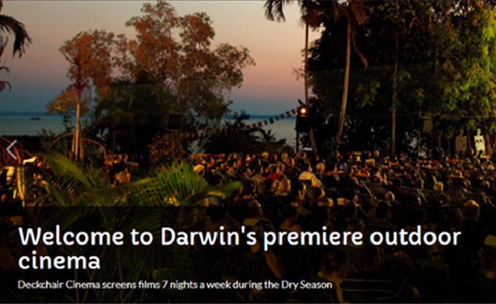 Welcome to Darwin's premiere outdoor cinema, Deckchair cinema screens 7 nights a week during the dry season