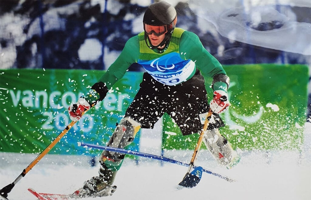 Nicholas Watts skiing