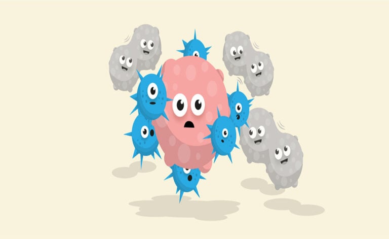 An animated cancer cell