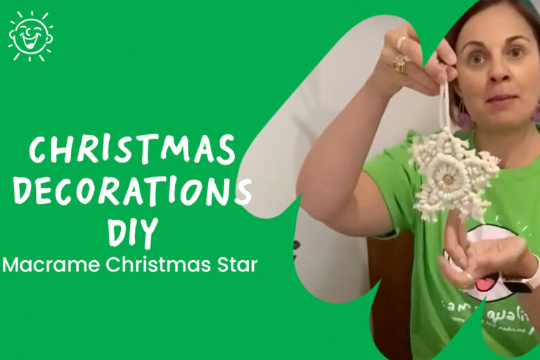 Christmas Decorations DIY, make Macrame Christmas Stars