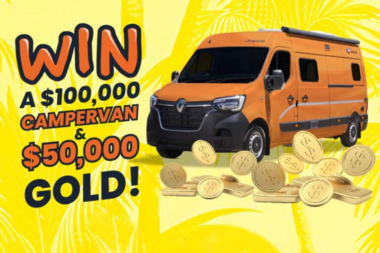 Win a $100000 campervan and $50000 worth of Gold